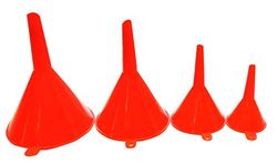 ECO BUDGET 555375 EB - Set di 4 imbuti in plastica, Diametro 50 mm, 75 mm, 100 mm, 120 mm