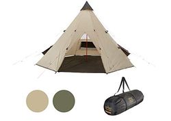 Grand Canyon Black Falls 8 - Tenda Rotonda per 8 Persone | Tenda Famiglia, Tenda Gruppo, Tenda piramidale, Tepee | Mojave Desert (Beige)