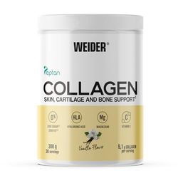 Weider Collagen (300g) Goût Vanille. Peptides de Collagène Hydrolysé type I en Poudre 100% Peptan avec Acide Hyaluronique, Magnésium, Vitamine C, Sans Sucre, Pour Peau, Cartilage, Os et Cheveux