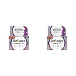 Multicentrum Mujer 50+ Complemento Alimenticio Multivitamínico y Multimineral Para Mujeres 50+, Con Magnesio, Vitamina C y Zinc, Postmenopausia, Sin Gluten, 30 Comprimidos (Paquete de 2)