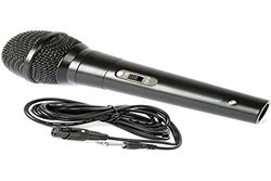 micrófono dinámico Audio 600 ohmios con cable de 3 metros y conector jack para karaoke