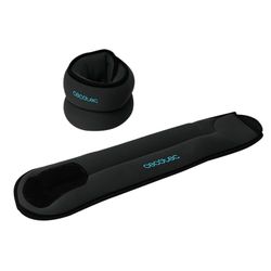 Cecotec Drumfit AnkleBell 2000 Neo Verstelbare enkel- en polsgewichten, 2 stuks, verstelbaar, met klittenbandsluiting, gewicht 2 kg, gevuld met zand, afmetingen 42 x 10 x 3,5 cm
