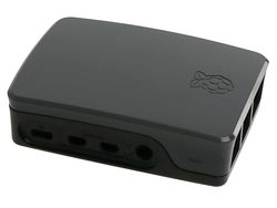 Caja para Raspberry Oficial PI 4, Negro/Gris Raspberry