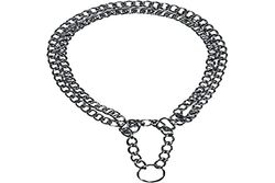 Trixie Chromed Double Row Semi-Choke Chain with Strain Relief, 30 cm x 2.0 mm