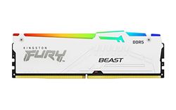 Kingston FURY Beast Bianco RGB 32GB 6000MT/s DDR5 CL40 DIMM Memoria Gaming per Computer Fissi Modulo Singolo Intel XMP - KF560C40BWA-32