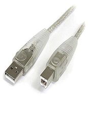 StarTech.com 10 ft. Transparent USB 2.0 Cable A-B M/M