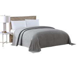 Beatrice Home Fashions Chenille Sprei, Grijs, Queen