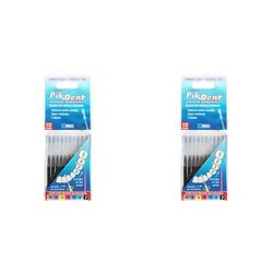 Brossettes interdentaires Pikdent - Noyau en acier revêtu et poils en Tynex - Taille 7 Noir 1,2 Mm Conique - 10 Brossettes (Lot de 2)