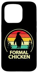 Retro Vintage Formal Chicken Penguin Lover Custodia per iPhone 15 Pro