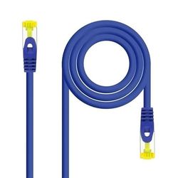 Netwerkkabel RJ45, Cat.6A, LSZH, SFTP, AWG26, 0,30 m, blauw