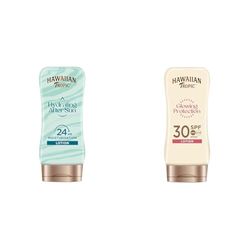 Hawaiian Tropic Crema Doposole Idratante con Aloe, 180ml & SATIN PROTECTION SUN LOTION SPF 30-180 ml