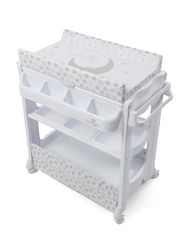 BABYLO Cambiador inteligente con unidad de baño con almacenamiento inteligente y cómodo, luna y estrellas métricas