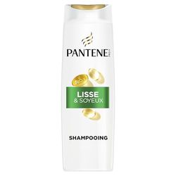 Pantene Pro-V Lisse & Soyeux Shampoing 250ml Pour Cheveux Frisés et Ternes, Nettoie en Douceur et Protège les Ponts Capillaires, Sans Silicones, Huiles Minérales, Colorants, Active Nutri-Plex