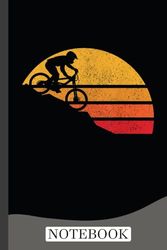 Mountain Bike Vintage MTB Downhill Biking Cycling Biker Notebook