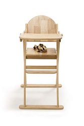 Safetots Deluxe Putaway Cadeira alta dobrável de madeira, natural, cadeira alta para bebé e criança, pré-montada, elegante, prática e economia de espaço