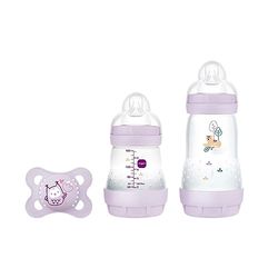 MAM Easy Start Anti-Colic zestaw startowy S, pierwsze wyposażenie dla niemowląt, z 2 butelkami Anti-Colic (160 ml i 260 ml), w zestawie smoczek rozmiar 1 i smoczek, zestaw upominkowy dla niemowląt, od
