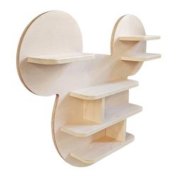 Disney Classic Mickey Mouse Petite étagère Murale pour Enfants | Étagères flottantes en Bois pour Chambre à Coucher et Salle de Jeux – Noir