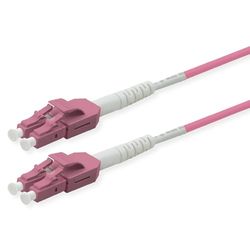 ROLINE LWL-kabel duplex 50/125µm OM4, LC/LC, UNIBOOT, violet, 0,5 m