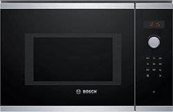 Bosch Serie 4 BFL553MS0 Incasso Microonde combinato 25L 900W Nero, Acciaio inossidabile Microonde (Incasso, Microonde combinato, 25 L, 900 W, Pulsanti, Manopola, Nero, Acciaio inossidabile)