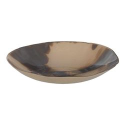 BigBuy Home Centerpiece Brown Cream Glass 40 x 40 x 9 cm