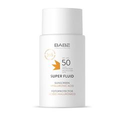 LABORATORIOS BABÉ - Super Fluid Fotoprotector Solar Facial SPF 50 | Sunscreen | Resistente Al Agua | Protección Solar Facial para Todo tipo de piel | Fotoenvejecimiento | Contra Daño Solar | 50ml