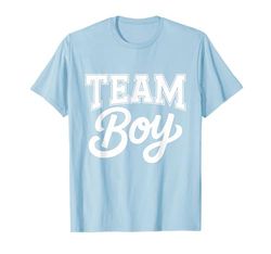 Rivelazione del sesso della festa del Baby Shower Team Boy Maglietta