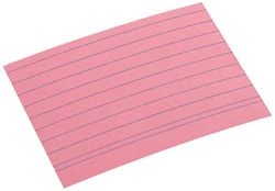 herlitz Indexkaarten A8, gelinieerd, roze, 100 stuks