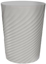 DAJITRE Cubo de basura pequeño de 1.8 galones, papelera de reciclaje de perfil delgado para espacios compactos, baño, oficina, dormitorio, cocina (1.8 galones, gris)