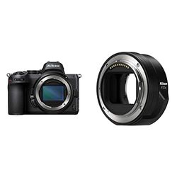 Nikon Z5 + Lexar SD 64 GB, Fotocamera Mirrorless Full Frame, CMOS FX da 24.3 MP, Mirino Quad-VGA EVF, LCD 3.2" Touch, Wi-Fi, Bluetooth, Video 4K [Nital Card: 4 Anni di Garanzia] + FTZ II Adattatore