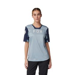 Fox Racing Maillot de Manga Corta para Mujer Camisa, Gunmetal Taunt, M
