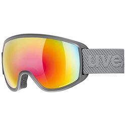 uvex topic FM sphere, Skibril Unisex-Volwassene, grey/rainbow-rose, one size