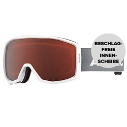ATOMIC Masque de Ski Salomon Count JR Orange pour Enfants, Blanc/Gris Clair, Monture Live Fit Confortable, Meilleure Vision dans Toutes Les Conditions, Convient aux porteurs de Lunettes