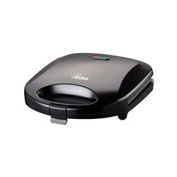ARDES Torradeira elétrica profissional de ferro sanduicheira compacto torradeira com placas antiaderentes ferro elétrico para lanches, sandes e pão «piadina» cor preta modelo AR1S10