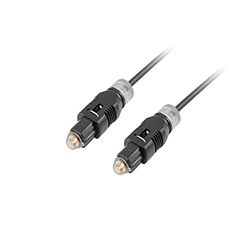 Cavo ottico audio digitale (audio impermeabile, connessione stabile, durevole), compatibile con barra di suono, TV, PS4, PS5, Xbox, Samsung, LG, Vizio (2 m, nero)