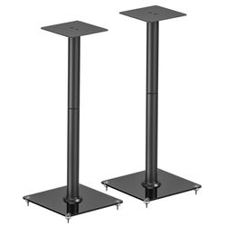 my wall Juego de 2 Soportes para Altavoces HS35L, soporta hasta 25 kg, con Alfombrilla antivibración, Base para Altavoz, pies Intercambiables, Soporte Seguro y Sonido sin distorsiones