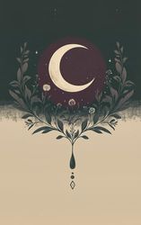 Vintage Moon Notes: Quaderno a righe prendi appunti - formato tascabile 13x20 cm - wicca notebook - grimorio vuoto