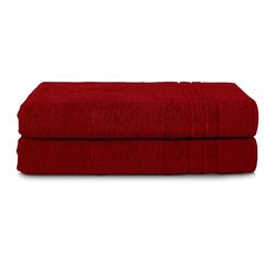 Komfortec Bath Towels, 100% Cotton, Quick Dry, 70x200, Red