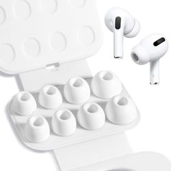 4 Pares Almohadillas Airpods Pro Airpods Pro 2 con Orificio para reducción de Ruido, Antideslizante de Silicona Suave Airpods Pro reemplazo de Insertos para los oídos (XS/S/M/L).