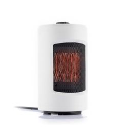 InnovaGoods - Draagbare Keramische Kachel, Roterend met 2 Snelheden, Energiezuinig PTC-Element, 600-1200W, Oscillatie, Thermische en Kantelbeveiliging, Compact en Licht, Wit/Zwart