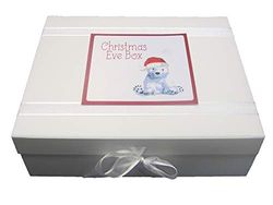 witte katoenen kaarten XEB4 Kerstavond Leuke Polar Beer Grote Keepsake Box