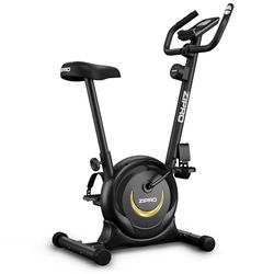 ZIPRO Hometrainer Fiets met 8-Niveaus Magnetische Weerstand, Smartphonehouder, LCD Monitor, Verstelbaar en Comfortabel Zadel, Fitnessbike voor Cardiotraining Thuis, Licht Fiets Hometrainer (One S)