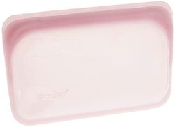 Stasher Borsa per snack (quarzo rosa) | Sacchetti riutilizzabili per congelatore per viaggi e alimenti in silicone, con cerniera, 21 cm x 14 cm x 1,3 cm / 290 ml