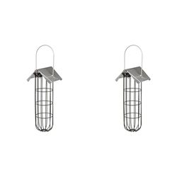 Mangeoire Boule de Graisse pour Oiseaux 11 x 33 x 10 cm Noir (Lot de 2)
