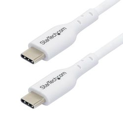 StarTech.com Cavo USB-C bianco da 2m, cavo di ricarica/trasferimento dati USB 2.0 Type-C per laptop, PD 60W, M/M