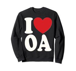 Amo OA I Corazón OA Iniciales Corazones Arte O.A Sudadera