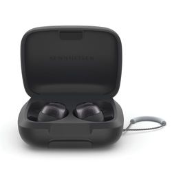 Sennheiser MOMENTUM sport oordopjes met Fitness Tracker voor Hartslag en lichaamstemperatuur - Crystal-Clear geluid met aangepaste ANC, Secure Fit, 24u Accu tijd - Grafiet