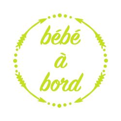 Ambiance Sticker Autocollant de Voiture Bébé à Bord Vert Pastel - H15 x L15 cm