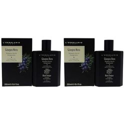 L'Erbolario, Shampooing Douche Énergisant au Genévrier Noir, Nettoyant Corps et Cheveux, 250 ml (Lot de 2)