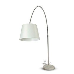 V-TAC VT-7451 Booglamp met zware voet - vloerlamp - E27 - Wit