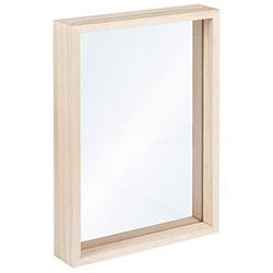 Rayher Moldura de madeira com duplo metacrilato, 16 x 22 x 3,5 cm, moldura para fotos grandes, 62840505